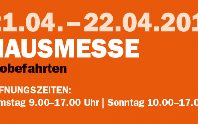 Flyer Probefahrten Boote Pfister Hausmesse April 2018